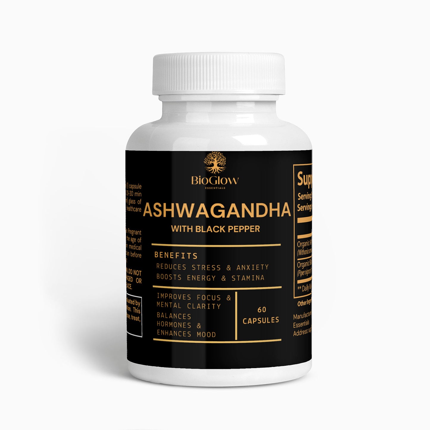 Organic Ashwagandha | Ancient Adaptogenic Support | Black Pepper