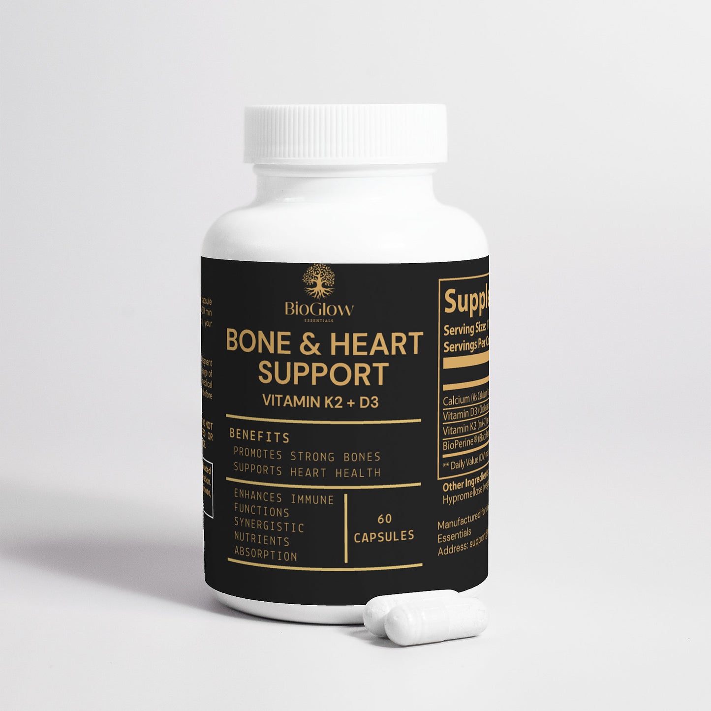 Vitamin D3 + K2 Complex | Bone & Heart Support