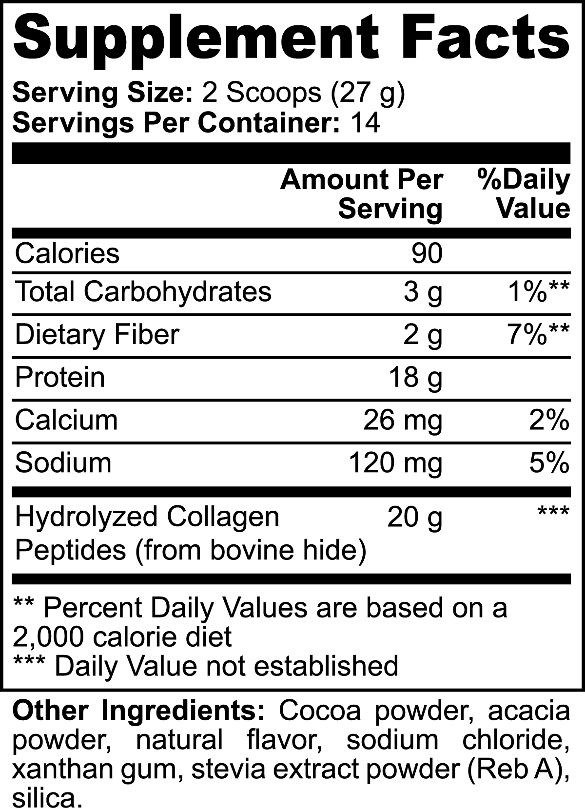 Chocolate Grass-Fed Collagen | Types 1 & 3 | Beauty & Joint Support