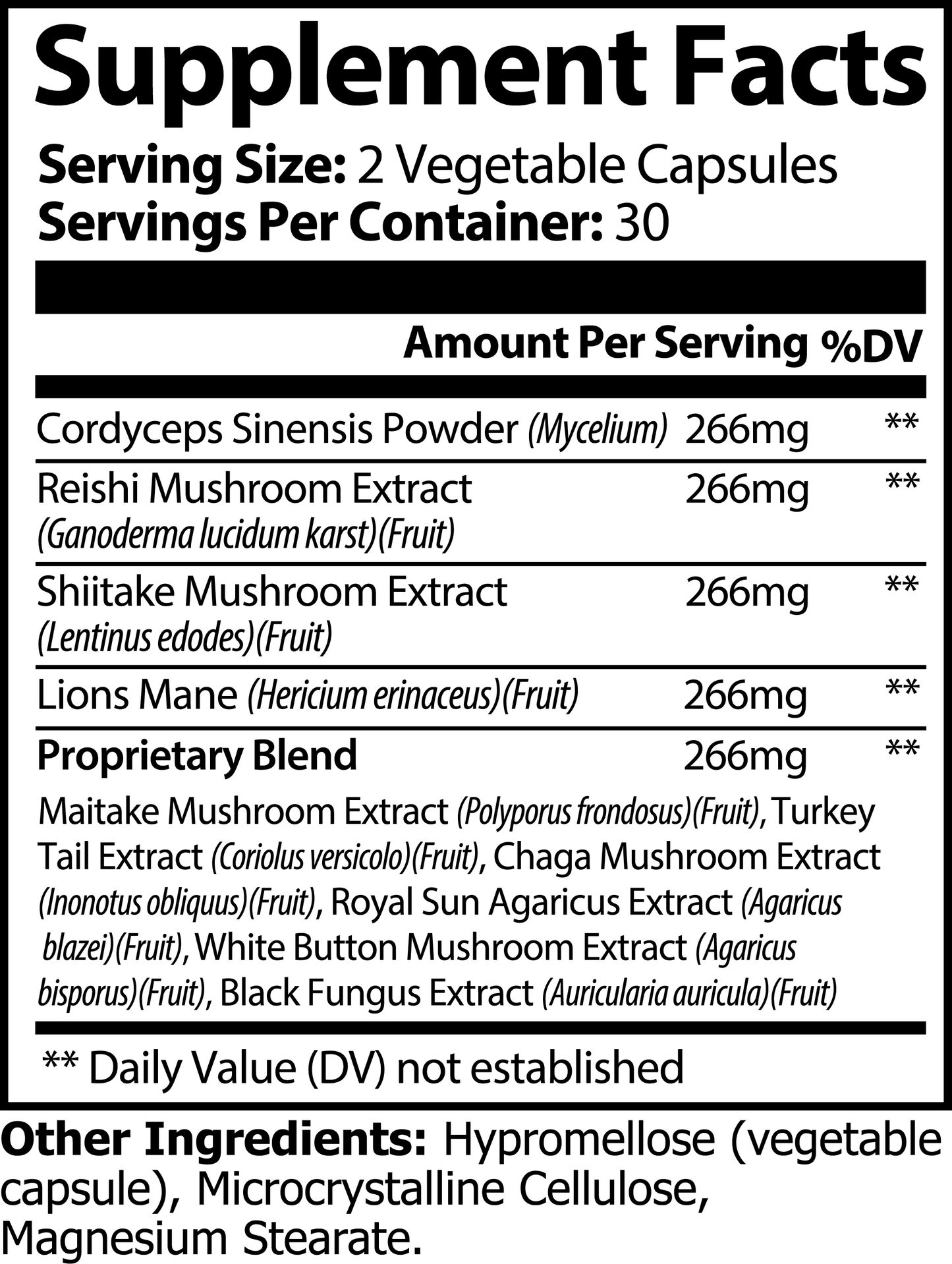 10X Mushroom Complex | 10 Medicinal Mushrooms | Cognitive Support